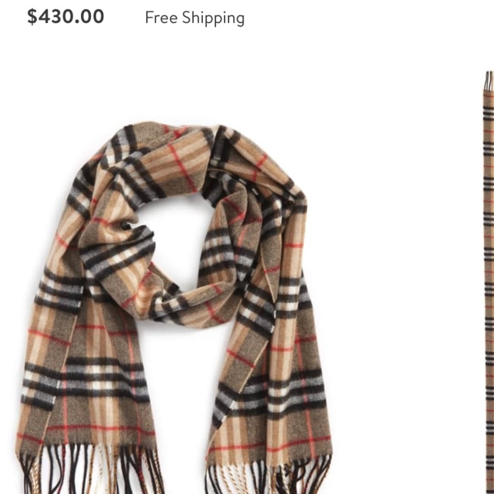 Authentic 100% cashmere Burberry scarf